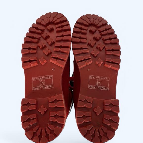 Tommy Hilfiger + Lewis Hamilton Red Suede Boots Men's Size 9 - Picture 5 of 8